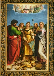 St. Cäcilia umgeben von St. Paulus, St. Johannes dem Evangelisten, St. Augustinus und Maria Magdalena, ca. 1513